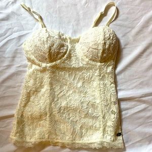 Guess cream lace bustier